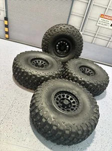 AXIAL SCX6 Jeep Wrangler Tires 17mm Hex Wheels w/ Caps - Picture 1 of 24