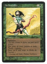 ► magic-style ◄ mtg-elvish archers/bowmen elves-French revised fbb-played
