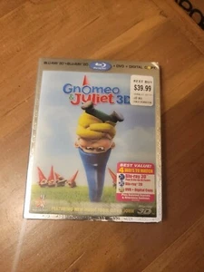 Gnomeo and Juliet 3D Blu-ray 3D Blu-ray DVD With Lenticular Slipcover  - Foto 1 di 11