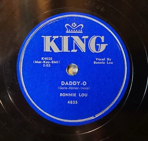 BONNIE LOU Daddy-O b/w Dancin' In My Socks Orig '55 KING Rockabilly 78 RPM EX - Picture 1 of 1