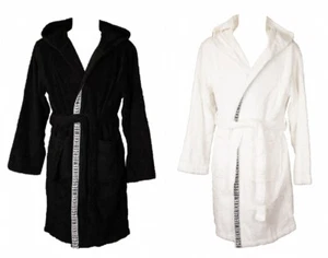 BIKKEMBERGS Bademantel mit gestickter Kapuzen-Logo-Bordüre auf dem Rücken 100% B - Imagen 1 de 9