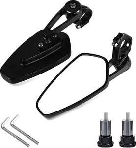 1 Pair Motorcycle Mirrors Universal 7/8" 22Mm Handlebars, Aluminum CNC Motorcycl - Picture 1 of 12