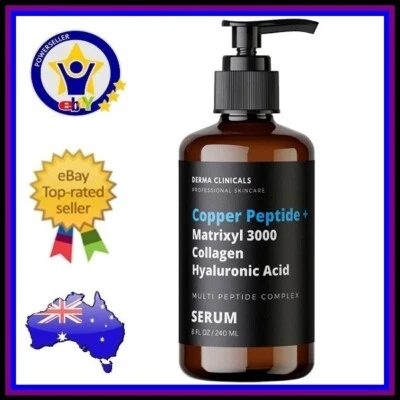 DERMA CLINICALS Copper Peptide + Matrixyl 3000, Collagen, Hyaluronic Acid Anti Aging Serum 240ml