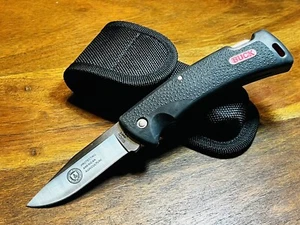 2003 Buck Knives 450RD Protege Red + New Ver Hor Carry Hard Case Nylon Sheath - Picture 1 of 20