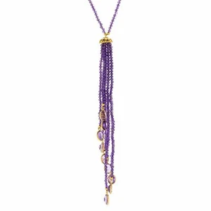 Meher's Jewelry 24" Your Choice Gemstone Beaded Tassel Necklace Sold Out $ 215 - Picture 1 of 16