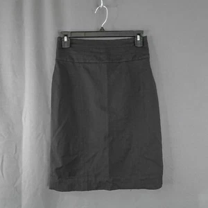 H&M Damen Rock 6 Schwarz Sekretärin Hohe Taille Minimalistisch Bleistift Preppy Academia - Bild 1 von 12