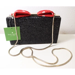 NWT Kate Spade x Disney Minnie Mouse BOW CLUTCH Crossbody Hand BAG Purse $328 - Picture 1 of 15