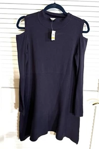 Style & Co Cold Shoulder Sweater Dress Women’s Small New Purple - Picture 1 of 17