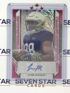 2021 Leaf Metal Draft Pink Marbles Portrait Auto - Javon McKinley - 19/25 - Picture 1 of 2
