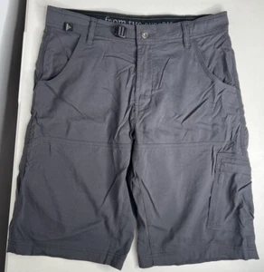 prAna Shorts Gray Hiking Nylon Stretch Travel Men’s 31x12 - Picture 1 of 7