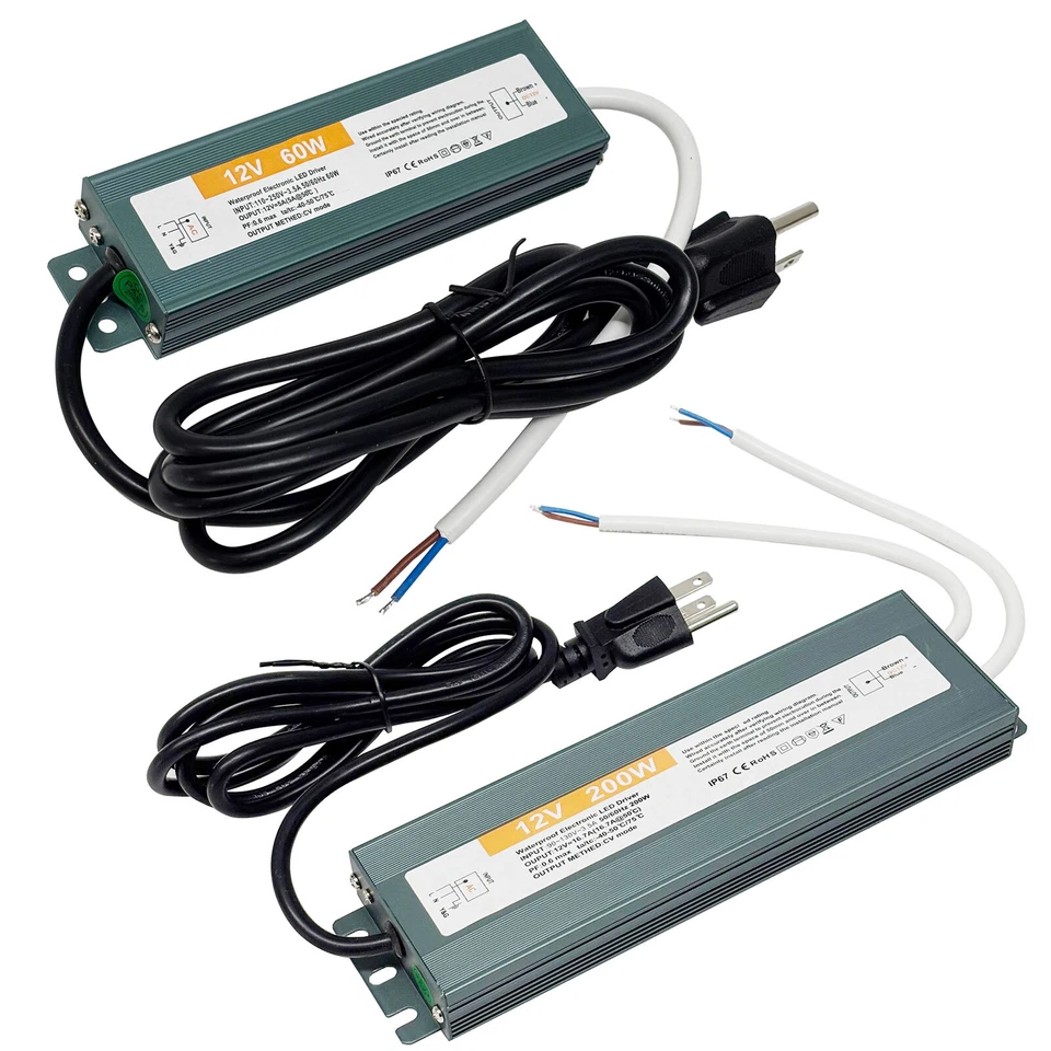 Waterproof AC 110V to DC 12V Voltage Converter Transformer Adapter LED Driver - Image 1 of 1