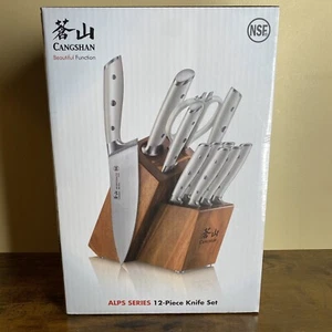 Cangshan Thomas Keller Alps Series 1026665 German Steel 12-Piece Knife Block Set - Picture 1 of 11