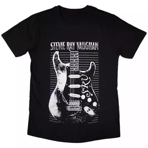 T-shirt Stevie Ray Vaughan unisex chitarra cotone nero tutte le taglie - Foto 1 di 3