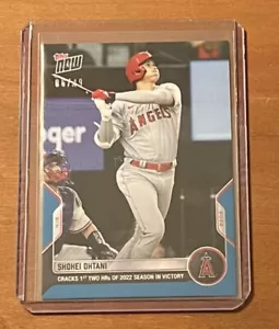 2022 TOPPS NOW #58 SHOHEI OHTANI - NUMBERED 6/49 BLUE PARALLEL - COWBOY HAT - Picture 1 of 2