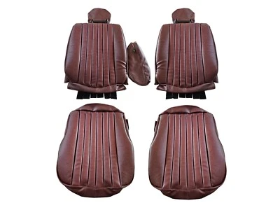 Fundas de asiento de vinilo rojo medio para Mercedes-Benz R107 1980-85 380SL Foto 1 de 3