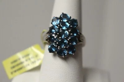 Anillo de cianita verde azulado platino/SS talla 8 TGW 5.400 cts nuevo en caja ERV $680 Foto 1 de 4