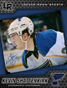 KEVIN SHATTENKIRK SIGNED ST. LOUIS BLUES 8X10 PHOTO W/COA - Picture 1 of 2