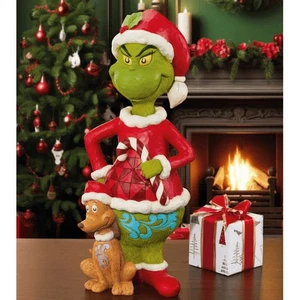 Jim Shore Dr. Seuss 20" Holiday Grinch & Max Statue 🎄Limited Edition *Neu* - Bild 1 von 5