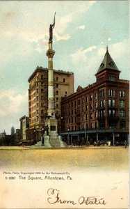c1905 PA Postkarte The Square Koch Bros. Store Wagon Allentown Lehigh Rotograph - Bild 1 von 3