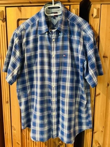 Herrenhemd TOMMY HILFIGER Gr. L/G , Blau/Weiß kariert - Bild 1 von 4