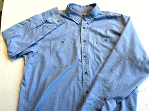 Camisa con botones Orvis Tech Chambray para hombre 2XL azul claro - Imagen 1 de 8