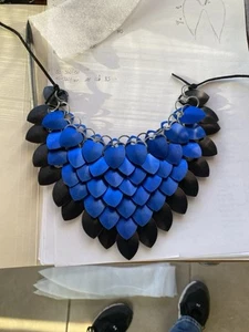 Blue And Black Shoulder Pauldron/Hip Armor - Picture 1 of 3