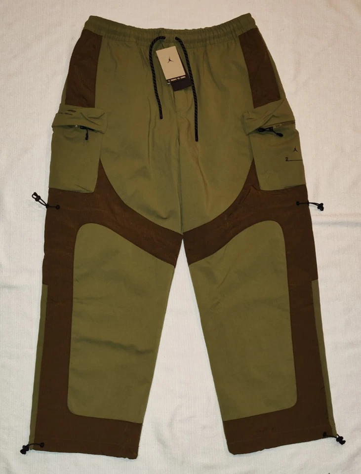Nike Air Jordan 23 Engineered Cargo Pants Military Green DQ8053-378 Men Sz XXL