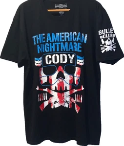NJPW Cody Rhodes The American Nightmare Bullet Club WWE T-Shirt Uomo XL Nero - Foto 1 di 20