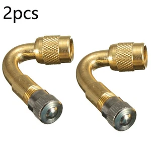 2x 45�� Copper Tyre Valve Extension Adaptor Tire Stem Extender Replacement Part - Picture 1 of 6