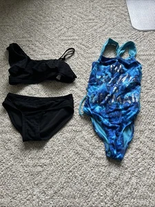 Justice Girl Bathing Suits Qty 2 Size 7/8 - Picture 1 of 3