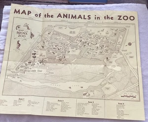 Vintage Karte der Tiere im Bronx Zoo New York - Bild 1 von 8