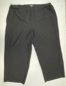 Eileen Fisher Damen Plus schwarz Viskosemischung Stretch Pull-On Cropped Hose 2X - Bild 1 von 9