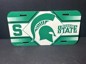 WinCraft USA Plastic Michigan State Spartans License Plate Man Cave Décor - Picture 1 of 4