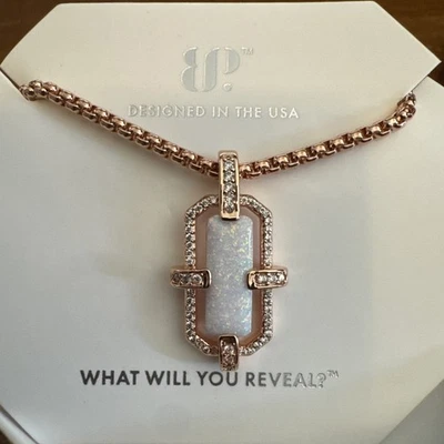 NEW BOMB PARTY NK82124 OCTOBER NECKLACE MOONLIT OPAL ROSE GOLD - Image 1 of 3