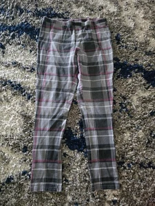 Faded Glory Girls Pants Leggings Large 10/12 Plaid - Picture 1 of 3