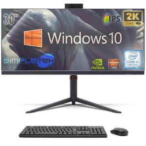 All in One 30" Gaming 2K i3 RAM 8GB SSD 240GB GPU GT710 2GB 8th Gen Windows 10 - Picture 1 of 8