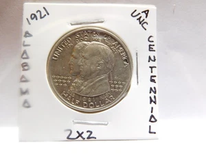 1921 Alabama Centennial Half Dollar-About Uncirculated-RARE-2X2 in the Field - Picture 1 of 4