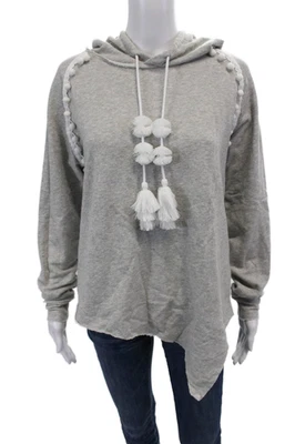 Женский пуловер Generation Love толстовка с капюшоном Pom Pom серый хлопок средний размер - Изображение 1 из 4