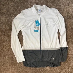 Odlo Jacket Mistral Logic White Odlo Graphit Grey Large Women’s - Picture 1 of 6