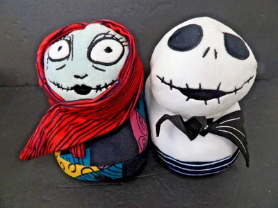 Disney's The Nightmare Before Christmas Jack And Sally Slippers- Size 7/8 New - Image 1 of 4