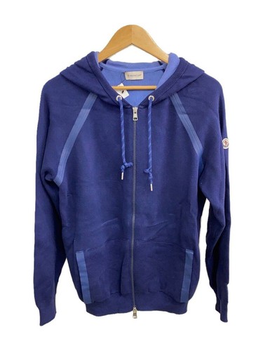 Felpa con cappuccio zip MONCLER M cotone NVY D10919414650 usata