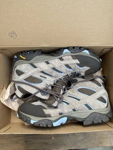 Merrell Moab 2 Mid Waterproof Tan Hiking Boots Women's Size 12 - Picture 1 of 5