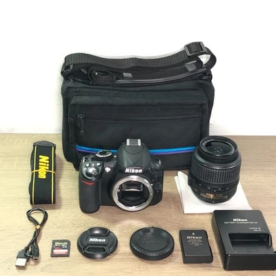 Nikon D3100 Camera Lens Covers Battery Charger SD Card Cable Bag Strap Lot 10 - Image 1 of 4