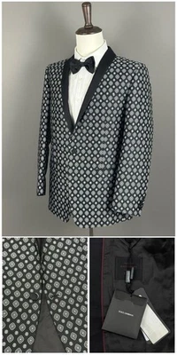 Blazer Dolce & Gabbana Oro Hombre Esmoquin Diamante 42R Nuevo con Etiquetas $3400 Foto 1 de 4