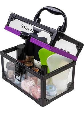 SHANY Clear Cosmetics & Toiletry Train Case w/ Secure Closure - Brand NEW #s80 - Image 1 of 4