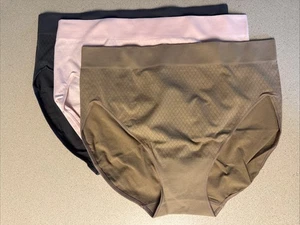 Breezies Set/3 Diamond Comfort Smlss Hi-Cut Briefs-Pink Dogwood-Medium-A380782 - Picture 1 of 1