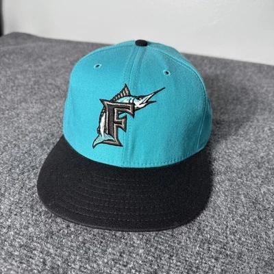 Vintage 90s Florida Marlins Diamond Collection Hat Men's 7 3/8 Wool New Era 5950 - Image 1 of 4
