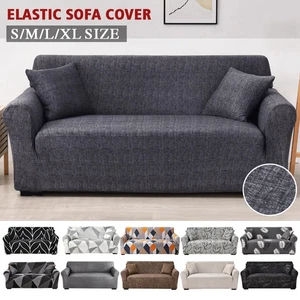 Plaid Sofa Slipcover Elastic Sofa Covers Couch Cover Home Decor 1/2/3/4-seater - Picture 1 of 58