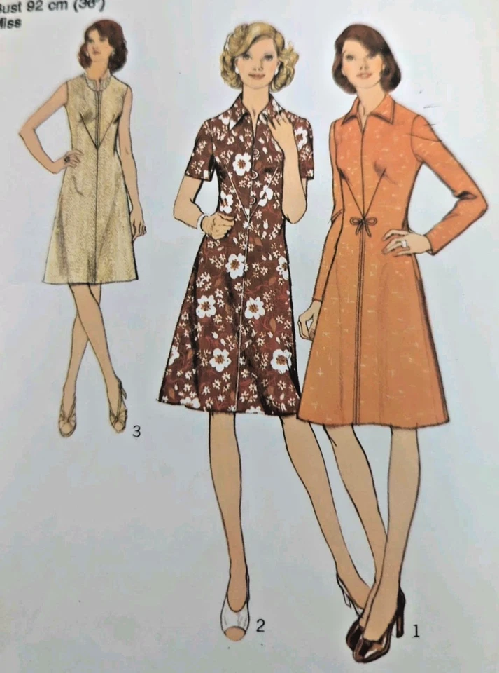 Vintage 1970 Style 4537 Dress Sewing Pattern B36" 92cm - Image 1 of 3