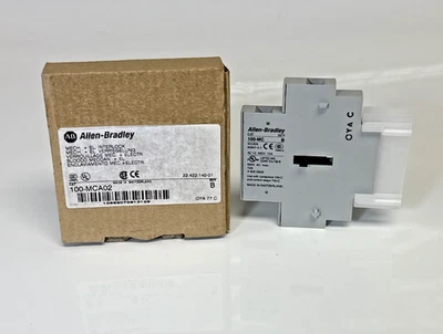 Allen-Bradley 100-MCA02 Enclavamiento Mecánico/Eléctrico 2 N.C. Contacto Auxiliar Foto 1 de 2
